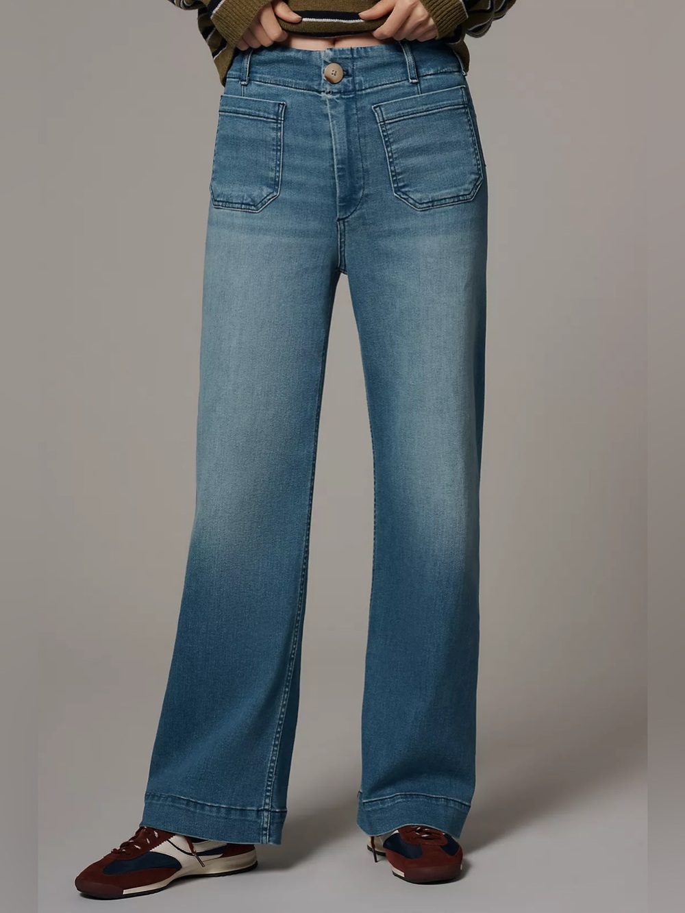 The Colette Full-Length Wide-Leg Jeans by Maeve, blue wash